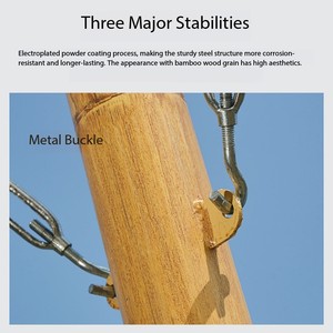 Internet famosa forma conica di bambù unito <span class=keywords><strong>tenda</strong></span> lanterna per la protezione della pioggia e dell'ombra Bar all'aperto che pranza campeggio - Product Image 4