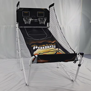 2 người chơi bắn đôi đồng xu hoạt động có thể gập lại Máy bắn bóng rổ vui vẻ trò chơi tự động - Product Image 4