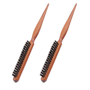 쥐 꼬리 휴대용 패션 사이드 헤어 빗 맞춤형 3 행 스타일링 강모 수염 브러시와 빗 세트 - Product Image 1