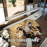 Nouveauté : Vaisselle jetable en plastique de 7 pouces avec couteau, fabriquée au Guangdong pour les occasions de mariage