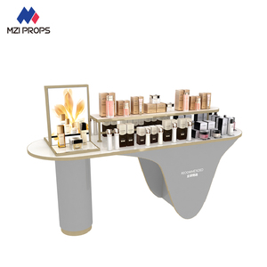 Présentoir central de luxe moderne pour cosmétiques, comptoir de promotion pour maquillage, vitrine de présentation pour magasin de beauté - Product Image 1