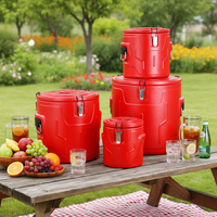 Ensemble de 4 pièces en acier inoxydable, baril isotherme, usage commercial, grande capacité, respectueux de l'environnement, récipient pour garder les aliments au chaud, stockage alimentaire