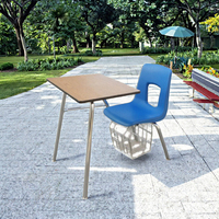 Chaise de bureau ergonomique moderne pour étudiants, en bois, meilleure chaise empilable pour les bureaux, les étudiants, avec tablette d'écriture en plastique