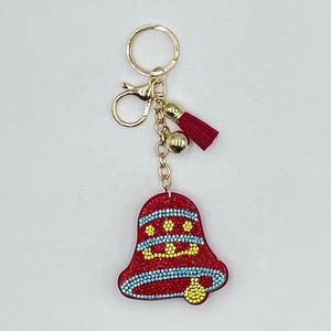 New Durable Fashion Carabiner Christmas Rhinestone Bag Pendant Tassel Decoration Best-selling Hanging Ornament Keychain - Product Image 4