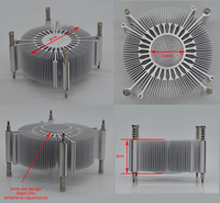 Refroidisseur d'air pour processeur S65-1700, dissipateur thermique en aluminium personnalisé, ventilateur PWM 90 mm à 4 broches, 900-2400 tr/min pour PC de bureau Intel LGA 1700 I3 I5 I7