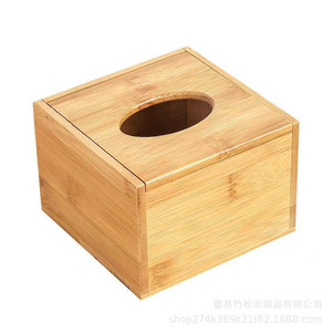 Boîte à mouchoirs en bois de bambou 8,5x11,5x23 cm, autoportante, pour la maison, le bureau ou l'hôtel - Product Image 5