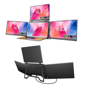 ขายตรงจากโรงงาน & สินค้าขายดี S980 จอพกพาแบบสามจอขนาด 15.3 นิ้ว USB ความละเอียด 1920x1200 IPS 178 °   พร้อมขาตั้งปรับระดับได้ น้ำหนัก 2.6 กก. - Product Image 1