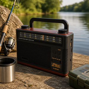 <span class=keywords><strong>Radio</strong></span> Retro AM/FM SW de 3 Bandas con Reproductor MP3, USB, TF, Recargable, 1200mAh, Altavoz Integrado de Plástico, Logotipo Personalizado de Fábrica OEM - Product Image 3