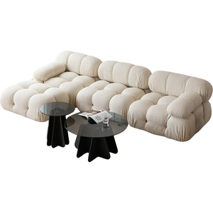 Sofá Modular Minimalista Clásico de Felpa de Cordero, Combinación Libre de Bloques para Sala de Estar, Tela de Diseño - Product Image 1