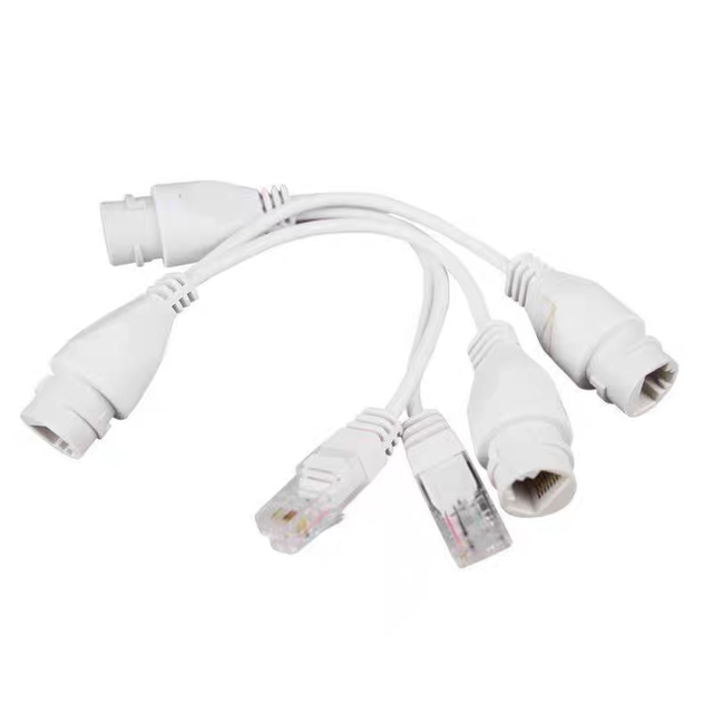 One to Two Adapter Network Splitter Poe Switch Connector RJ45 Outdoor Waterproof One Wire Dual Purpose Poe