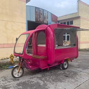 OEM <b>Tricycle</b> Food Cart Electric Catering Van 3 Wheel <b>Motorcycle</b> Mobile Kitchen Food Catering Cart For Sale - Product Image 3