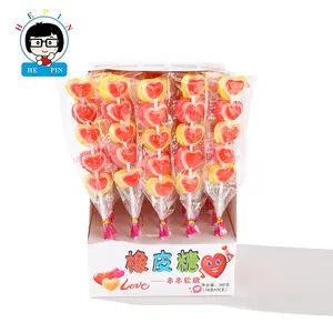 Wholesale Box Packaging Individually Wrapped Heart Shaped Gummy Candy Soft Candies For Parties
