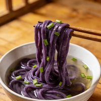 Cold Mixed Purple Sweet Potato Udon Salad Noodles Restaurant Grade Instant Cooked Bulk Pack Sugar-Free & Low-Salt