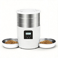 Comedero Automático para Mascotas, Dispensador de Comida Inteligente de Plástico y Acero Inoxidable de 4.5L para Perros y Gatos, Uso en Interiores