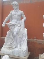 Sculpture en marbre de statue d'homme en pierre naturelle de style grec