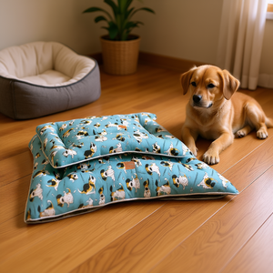 Tappetino per animali domestici Yommy, morbido cuscino per cani e gatti di taglia piccola, media e grande, con motivo a stampa di cani. - Product Image 3