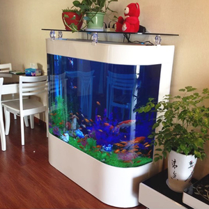 Forme personnalisée Transparent Acrylique Aquarium Fish Tank Grand Volume <span class=keywords><strong>Seaworld</strong></span> Cylindre Marine avec Accessoires - Product Image 4