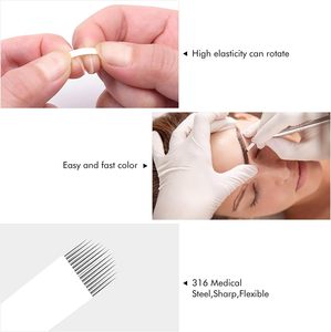 Microblading Tebori Blades Agujas de tatuaje Agujas de maquillaje permanente Manual Cejas Cuchillas Alfileres de sombreado - Product Image 3
