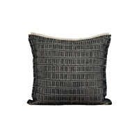 Housse de coussin moderne de luxe en lin polyester jacquard pour canapé, taie d'oreiller texturée pour l'intérieur, décoration de salon, fournitures pour hôtels