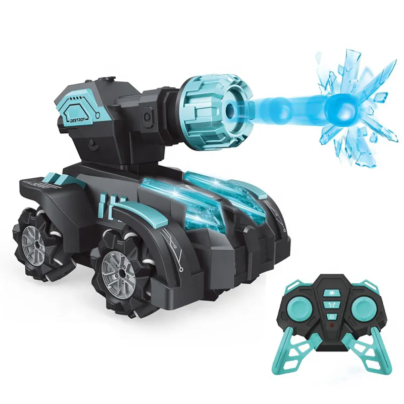 4WD Electric RC 360 Degrees Rotation Dancing Toys Launch Water Bullet RC Stunt Car Remote Control Tank Toy With Light And Sound