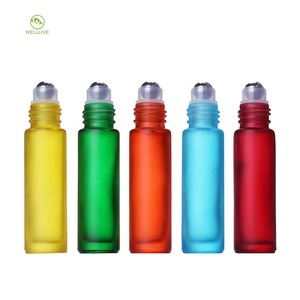 Prodotti per la cura personale 5ml 10ml arcobaleno di vetro smerigliato in acciaio rullo sulla bottiglia per la cura della pelle olio essenziale - Product Image 2