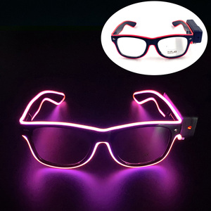 EL Wireless LED luce-Up Neon moda occhiali di plastica incandescente Wedding Club puntelli e <span class=keywords><strong>bomboniere</strong></span> per uomini e donne - Product Image 2