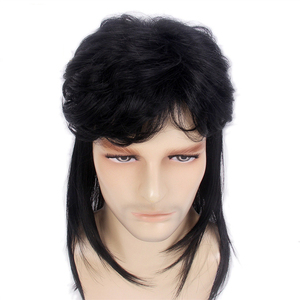 Perruque longue rétro européenne et américaine des années 80 pour hommes Perruque Halloween <span class=keywords><strong>Disco</strong></span> Rock Perruque Joedirt transfrontalière - Product Image 2