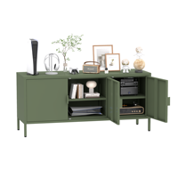 Mueble para TV Extra Grande de Metal con 4 Puertas, Color Personalizado, Diseño Moderno para Sala de Estar y Uso en Hoteles, Aparador de Almacenamiento
