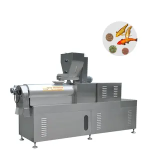 high quality double screw fish feed extruder floating fish feed expander extruder
