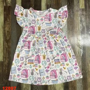 <span class=keywords><strong>Saldi</strong></span> caldi estate bambine vestono a scuola gonna a maniche volanti fiori di mela stampa a matita abiti da principessa abiti Boutique - Product Image 3