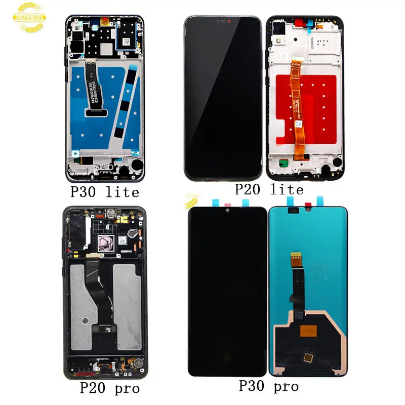 New original For Huawei Touch screen with frame for Huawei P10 P20 P30 P10 lite P20 lite P30 lite P20 pro P30 pro LCD display