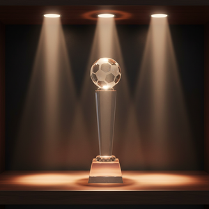 Trofeo de Competición de Fútbol para Clubes Escolares y Empresariales, Personalización de Premios de Balón de Oro, Medalla de Cristal con Diseño Personalizado - Product Image 2