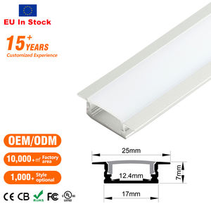 Diffuseur de bande lumineuse à canal en U LED Profil en aluminium Barre de lumière à LED Couvercle de boîtier de canal en aluminium - Product Image 2