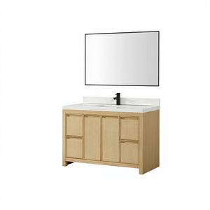 Modern <b>Bathroom</b> Vanity Ceramic Basin Framed Eco-Friendly Durable Design Made Vietnam Natural Ash <b>Bathroom</b> Cabinet - Product Image 2