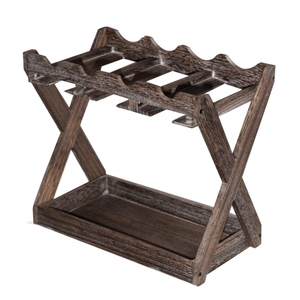 Moderno Botellero <span class=keywords><strong>de</strong></span> <span class=keywords><strong>Madera</strong></span> Maciza Ecológico con Capacidad para 24 Copas, Soporte para Copas, Almacenamiento <span class=keywords><strong>de</strong></span> Corchos, Bandeja Organizadora <span class=keywords><strong>de</strong></span> Mesa, Muebles para el Hogar - Product Image 3