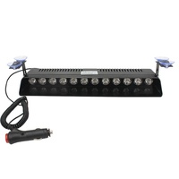 Luz Estroboscópica de Advertencia Intermitente Roja y Azul de Alta Potencia con 12 LED S12 para Vehículos, Estilo Pala, con Succión, Exclusiva para Ventas Transfronterizas