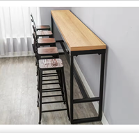 Table de bar moderne en bois de haute qualité avec pieds en métal pour le bureau, la maison, l'hôtel et les centres commerciaux