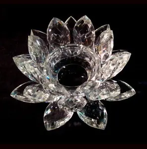 Kristal Lotus Çiçek Tealight Tutucu MH-1471