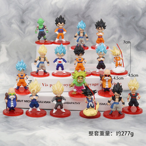 21 Uds Anime Mini figura Set DBZ dragón Figura juguete muñeca Son Goku Gogeta <span class=keywords><strong>Vegeta</strong></span> Trunks Majin Buu PVC Anime figura estatua estatuilla - Product Image 5