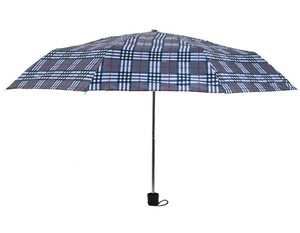 <span class=keywords><strong>Parapluie</strong></span> à nervures en acier 8K à trois volets pliant <span class=keywords><strong>parapluie</strong></span> d'impression de conception de <span class=keywords><strong>tartan</strong></span> Portable coupe-vent et anti-pluie pour les voyages - Product Image 2