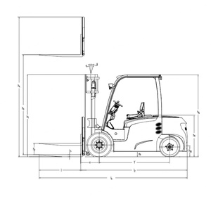 Factory Counterbalance Electric Forklift 4.5 5.0 Ton Forklift Truck with Side Shift Fork Position-er - Product Image 5