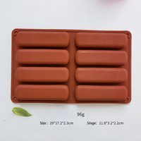 Molde de Silicona Eversoul Antiadherente de 8 Cavidades para Galletas, Chocolate y Pasteles, Herramienta para Hornear