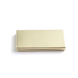 Customizable Luxury <b>Rectangle</b> Gold Metal Double Sided Portable Makeup <b>Mirror</b> with Comb - Product Image 2