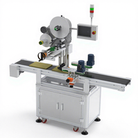 Machine d'étiquetage entièrement automatique, machine d'étiquetage latérale supérieure pour boîtes, bocaux, canettes, cartons, surface supérieure avec imprimante