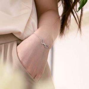 Dylam Exquisite Fine Fashion, Joyería para Mujer, Hipoalergénica, Plata S925, Cadena de Eslabones, Corazón, Alas de Ángel, Zirconia 5A, Pulseras con Colgante - Product Image 3