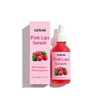 Sérum éclaircissant pour les lèvres rose à marque privée, huile pour les lèvres hydratante et adoucissante, réparation des cuticules mortes, sérum à l'acide hyaluronique pour les lèvres, vente en gros