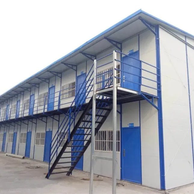 20ft/30ft/40ft cheap movable flat pack mini expandable office 2 story prefabricated sandwich panel house for office