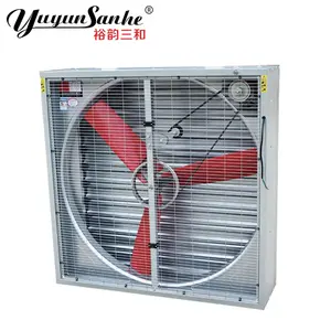 Hot sale small shutter plastic blades swung drop hammer type poultry house exhaust fan