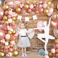 Ensemble d'arche de ballons en latex or rose pour mariage, enfants, bébé, fête d'anniversaire, décorations