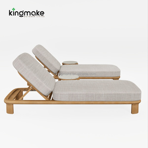 Yüksek Kaliteli Havuz Kenarı Şezlong Ahşap Veranda Bahçe Mobilyası Güneşlenme Yatağı Dış Mekan Plaj Şezlongu - Product Image 5